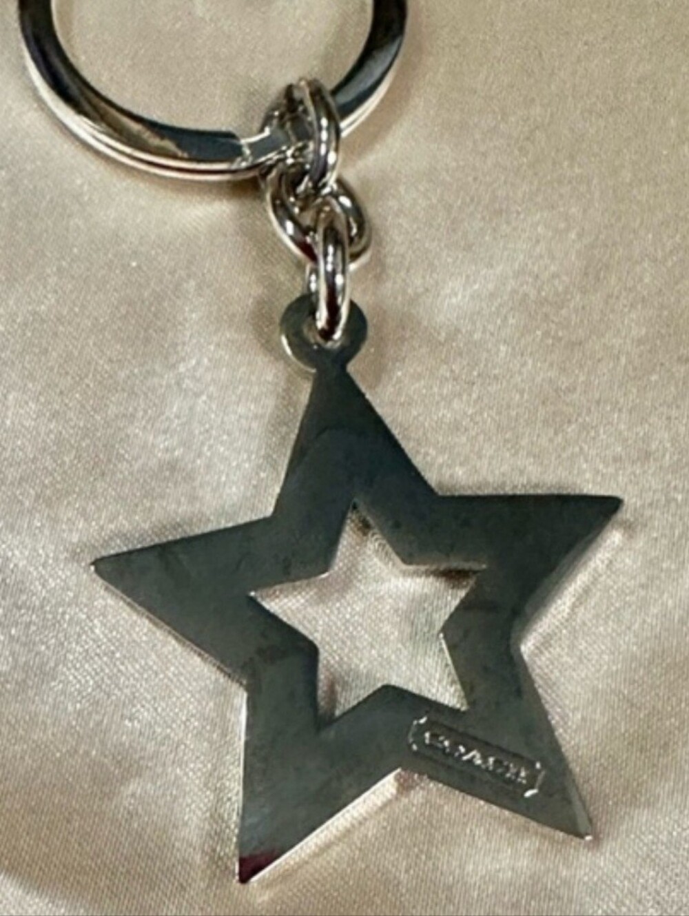 Coach Silver Star Pendant with Teal Crystals - Picture 3 of 5